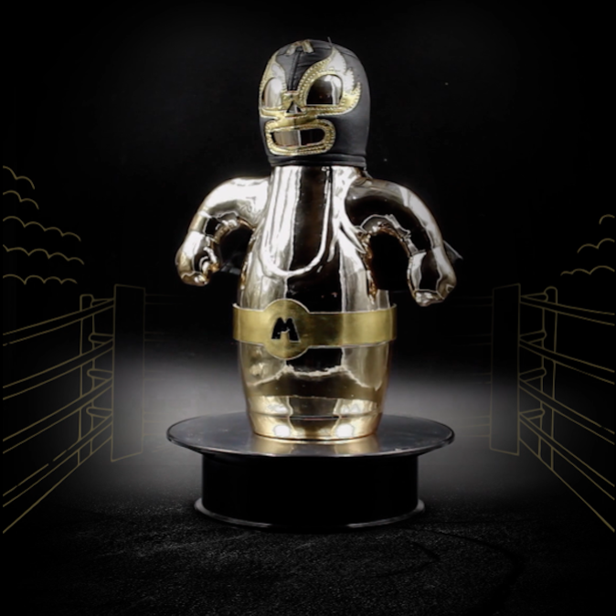 Animación luchador ring Mezcal Añejo